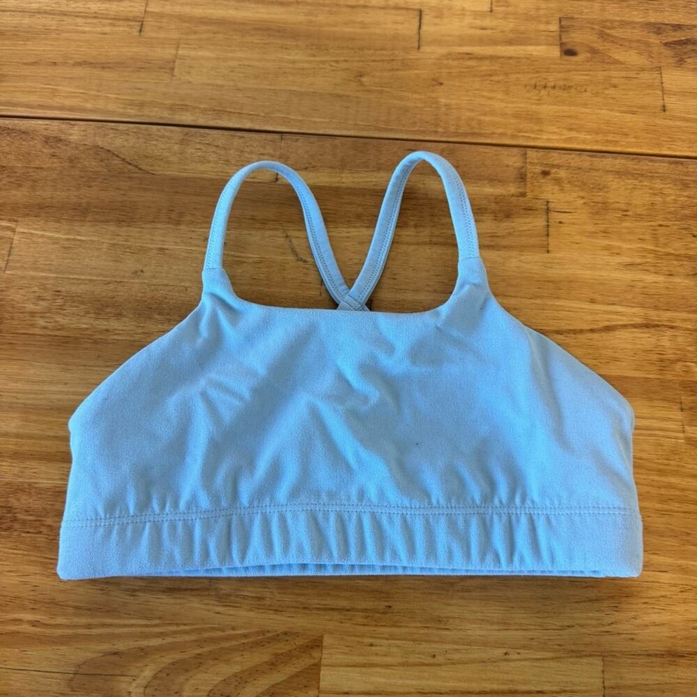 Athleta Baby Blue Strappy Sports Bra Size Medium 8-10